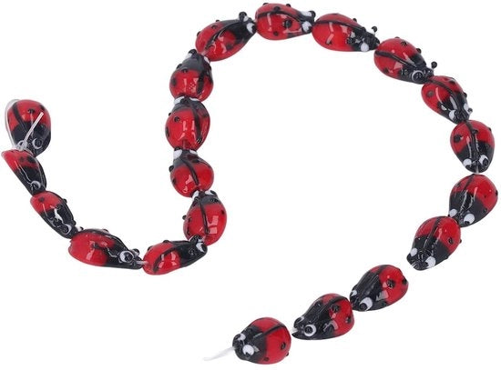 Accessori per collane - 20 pezzi - perle rosse - perle di spazio - decorazione DIY - manufatti artistici - decorazione per accessori per collane