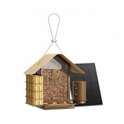 Mangiatoia Connessa per Uccelli con Telecamera AI e Modulo Solare IP66 Bronzo Birdfy