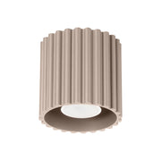 Spot soffitto rigato rotondo taupe 10cm GU10 10W VISTAO