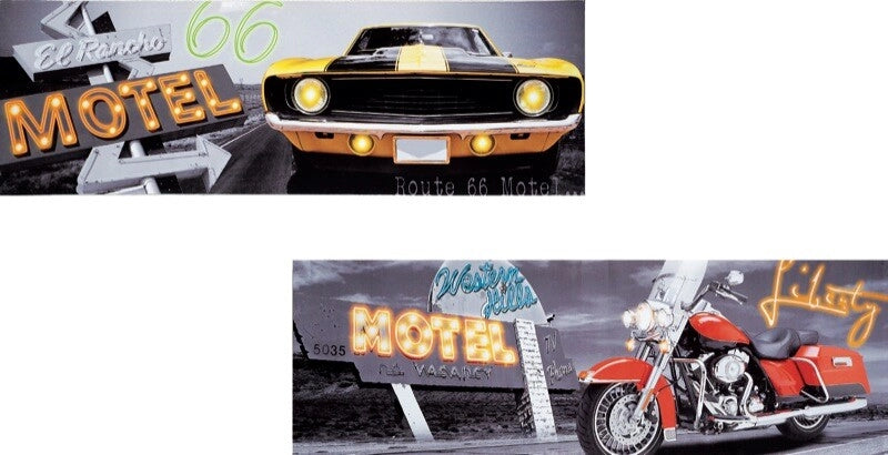 Quadro da Parete oleografico usa 23 led 120 x 40 cm 2 Modelli