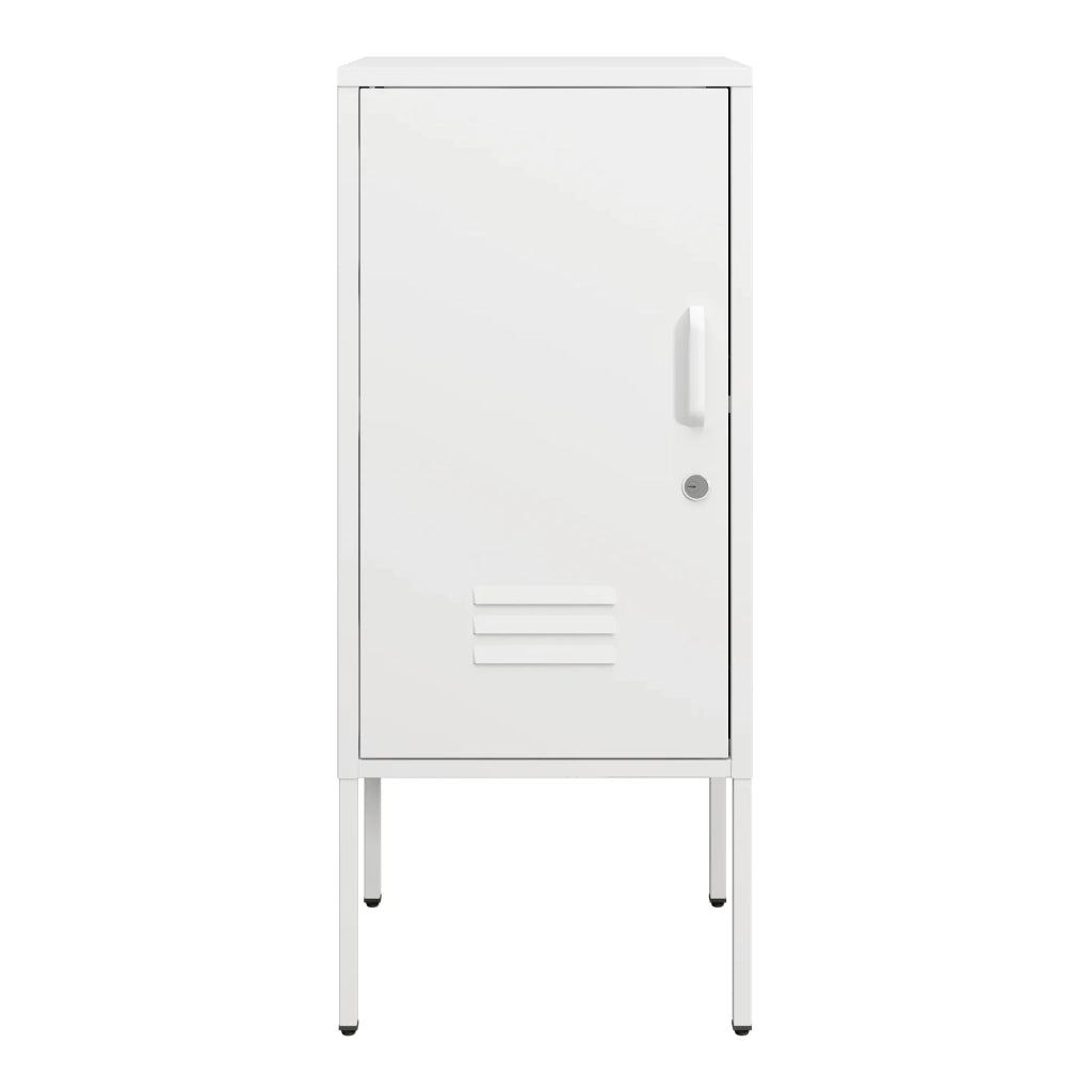Set di 2 comodini in acciaio 82 x 35 x 35 cm Bianco 03_0008691