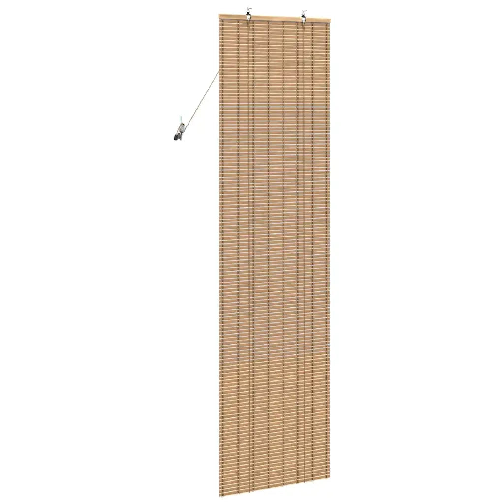 vidaXL Tenda a rullo con tende Marrone Chiaro 60 x 220 cm Bambù