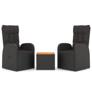 Set di mobili da giardino mobili da esterno set da 3 pezzi polyrattan nero e acacia 02_0014205