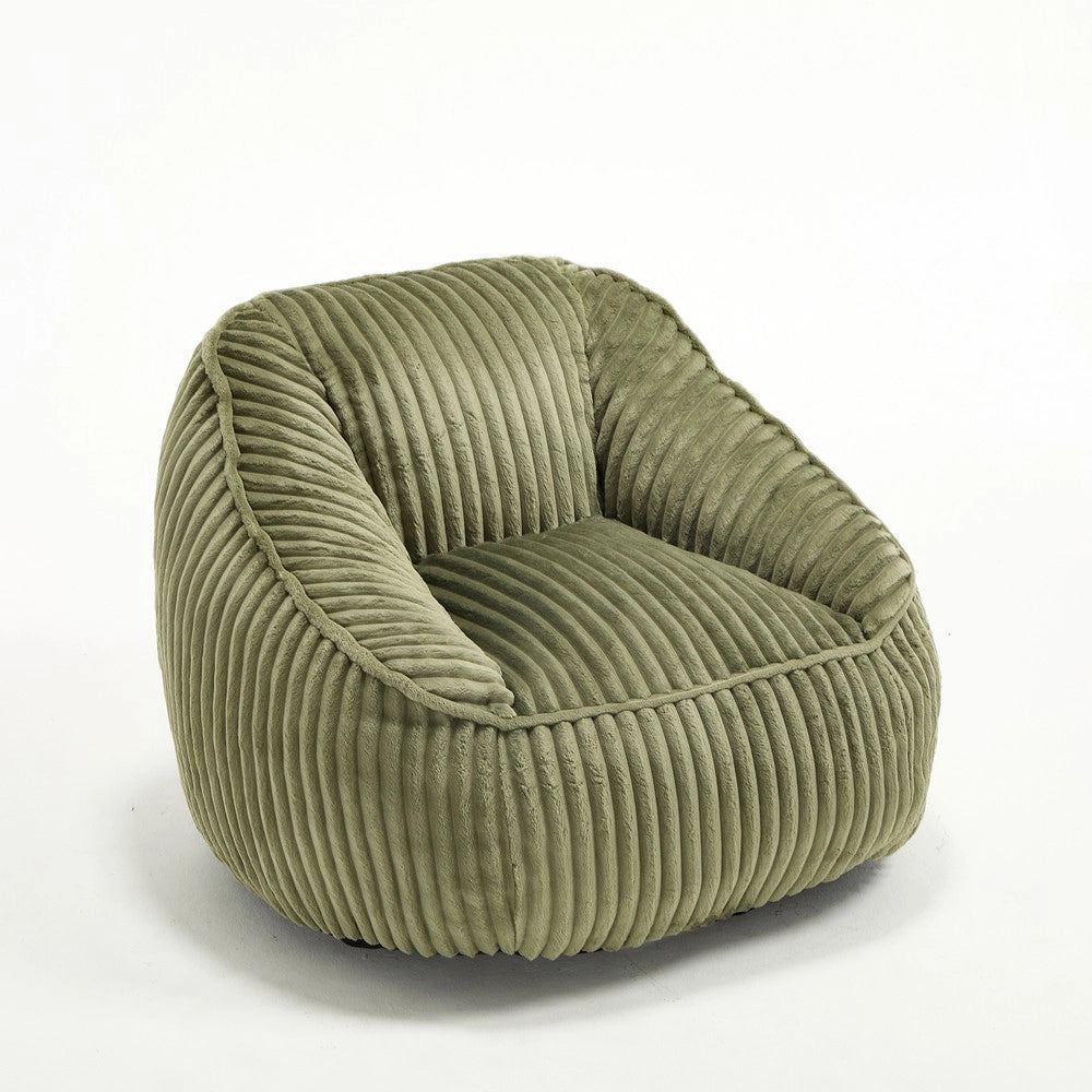 Divano Sacco ¨C Minimal ¨C in velluto floccato grigio chiaro