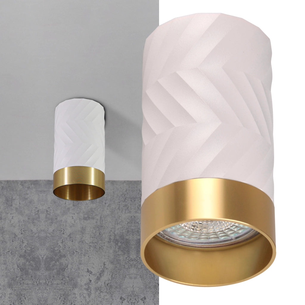 Faretto da soffitto Polux Arras GU10 bianco oro alluminio