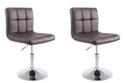 Set 2 Sedie Lounge Palma V2 in similpelle marrone