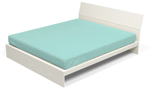 Lenzuolo Sotto con Angoli ed Elastico Tinta Unita Verde Acqua Matrimoniale Maxy