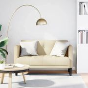 vidaXL Divano Divanetto Crema 111 cm in Tessuto