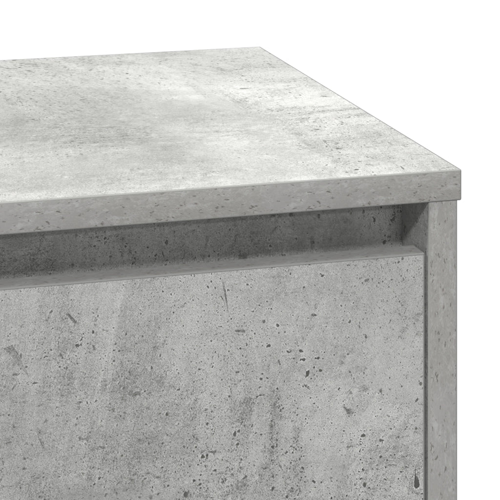 Comodino  con LED Grigio cemento 71x34,5x75 cm Legno ingegnerizzato