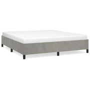 Letto matrimoniale | Letto per adulti | Giroletto senza Materasso Grigio Chiaro 160x200 cm Velluto