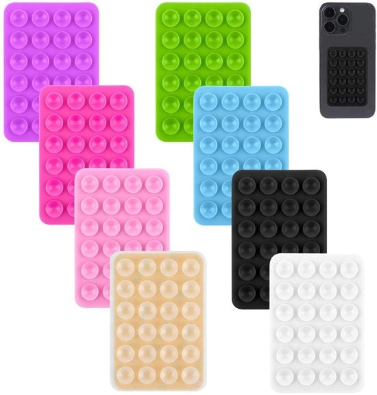 Ottimizzatore per Telefoni - Supporto Antiscivolo - Supporto Zuignap - Supporto Handsfree per Telefoni - Supporto per Bagni - Otre per Selfies - 8 Pezzi in Silicone - Supporto Zuignap per Telefoni