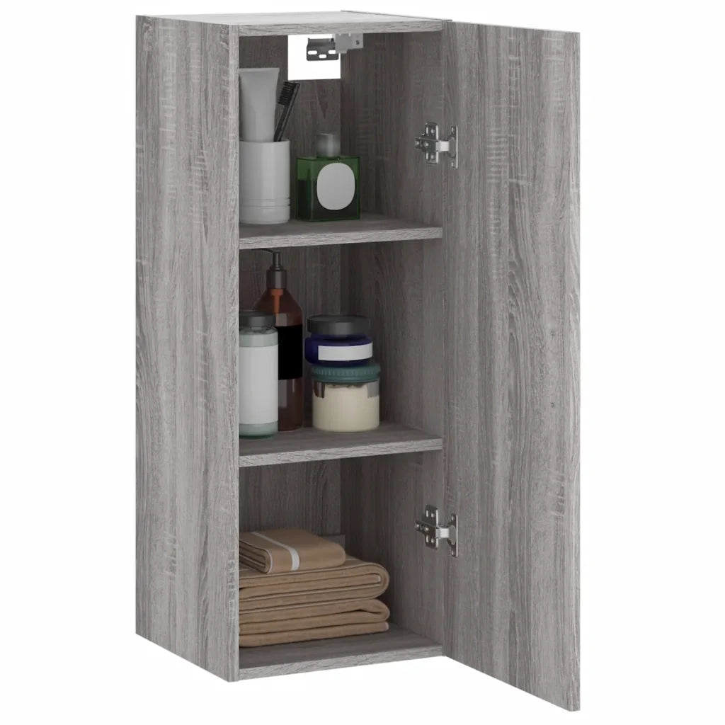 Armadietto a Muro | Mobile a Parete Grigio Sonoma 34,5x34x90 cm
