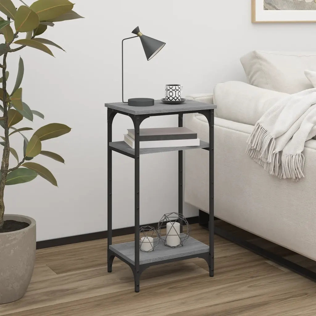 Tavolino-Tavolino da soggiorno-Tavolo Grigio Sonoma 40x30x75 cm in Legno Multistrato