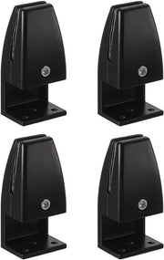 Supporto per divisori per scrivania, 4 pezzi - Nero, Regolatori per schermi per 3-20 mm di spessore