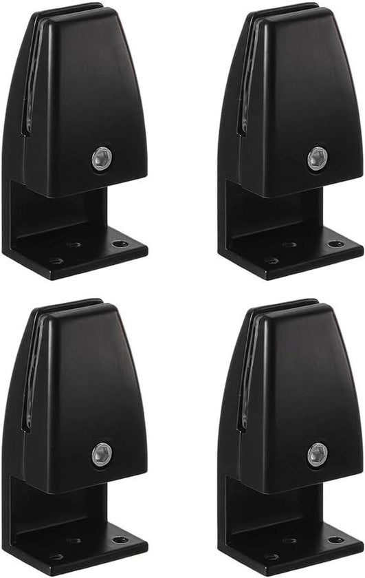 Supporto per divisori per scrivania, 4 pezzi - Nero, Regolatori per schermi per 3-20 mm di spessore