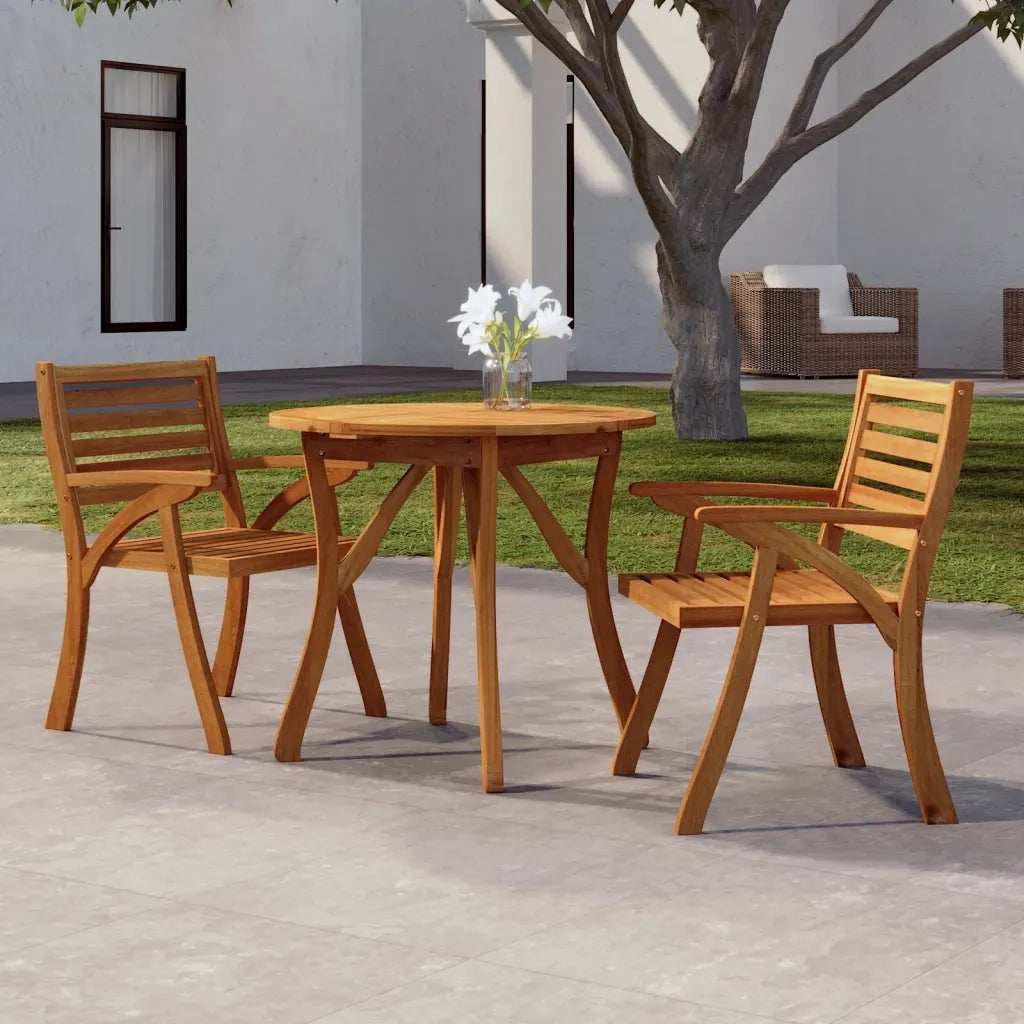 Tavolo da Giardino Ã˜ 85 cm Legno Massello di Acacia