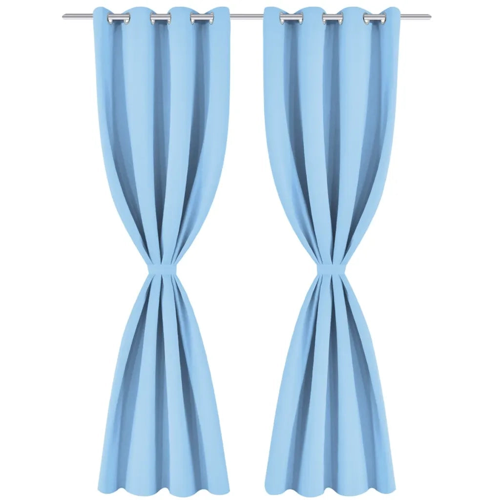 Tenda Oscurante con Occhielli in Metallo 270x245 cm Turchese