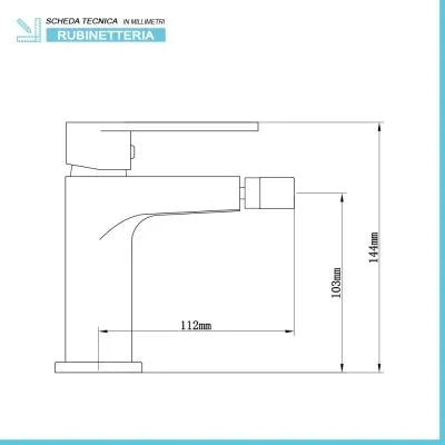 Miscelatori bagno in set lavabo bidet e vasca con duplex cromati Recta