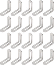 Connettori di angolo flessibili per display e tavole da giardino in acciaio inox, L, 48x48x19mm, 20 pezzi.