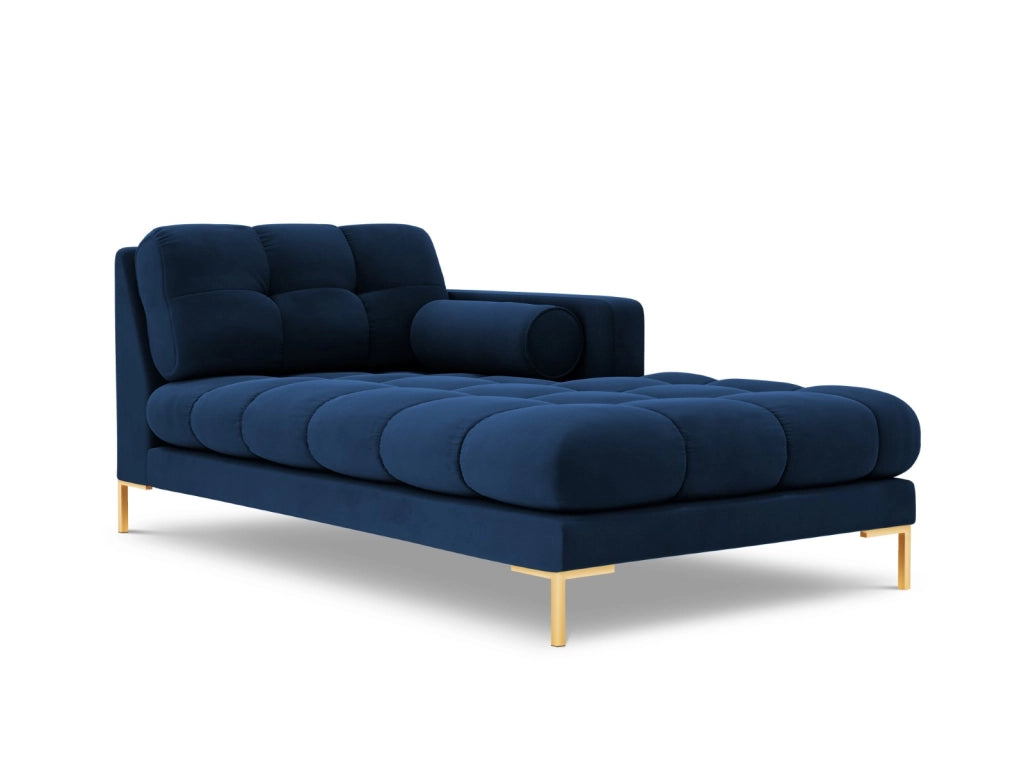 Cosmopolitan Design - Chaise longue destra "Bali" in velluto blu reale 
