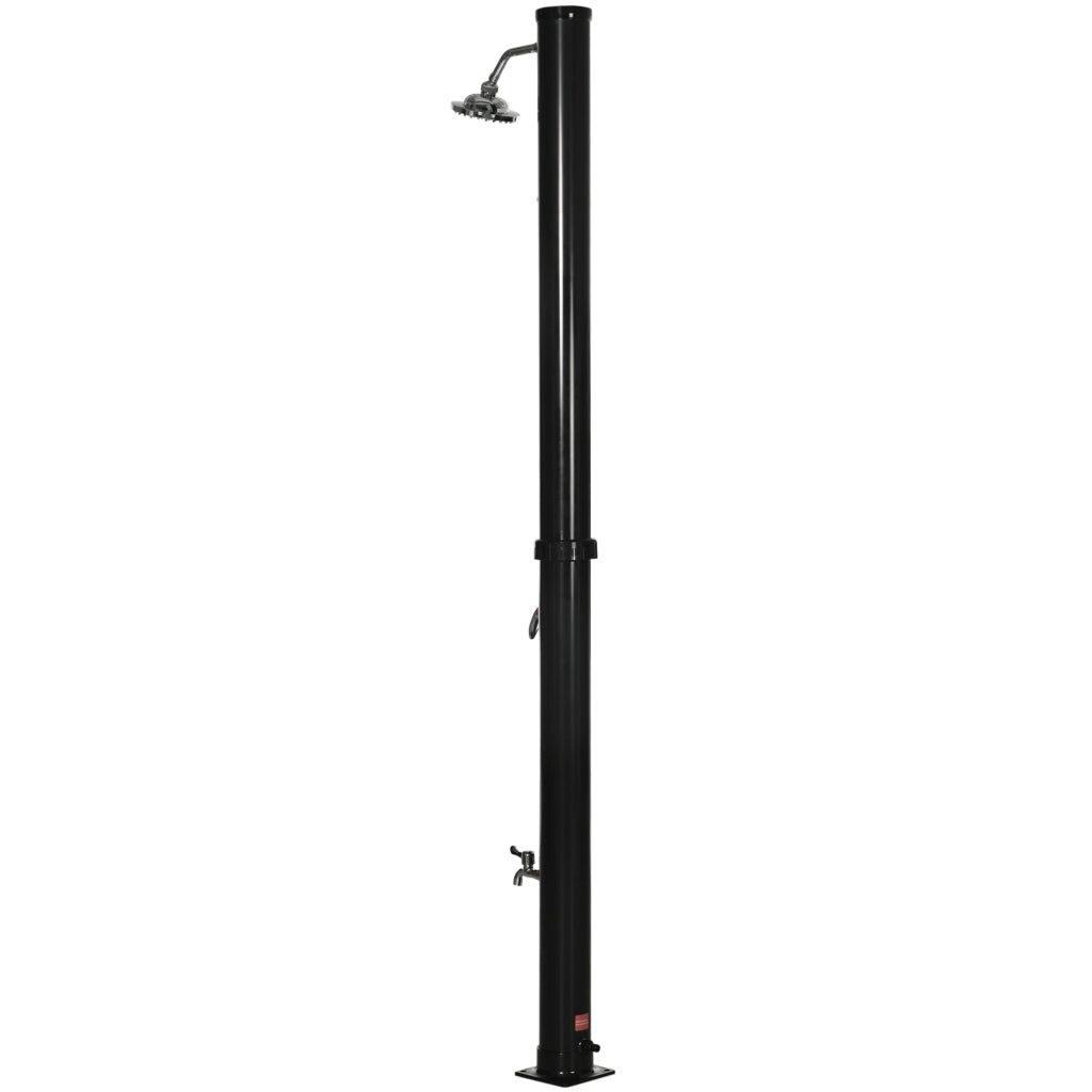 Doccia Solare ¨C zephmum ¨C Nero, Lega di Zinco, Temperatura Regolabile, 15.5x15.5x222 cm