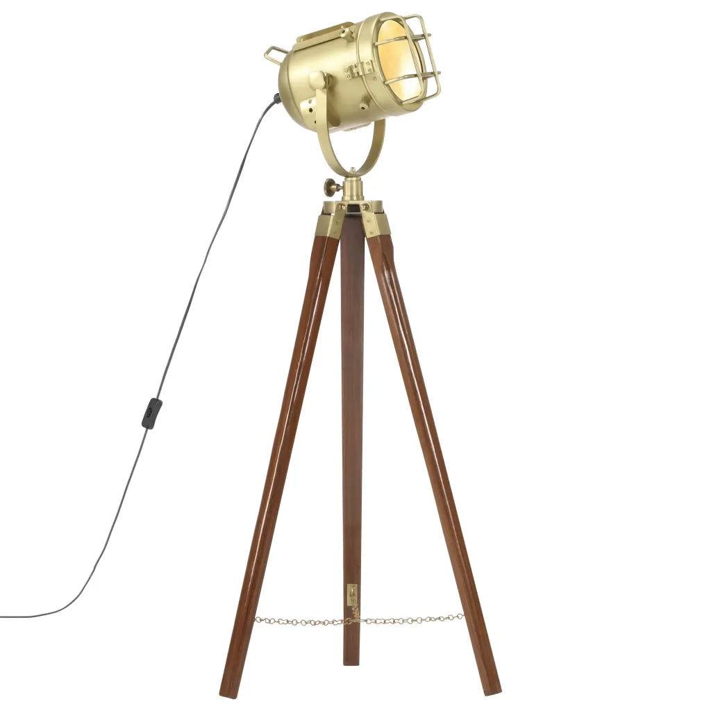 Lampada a Treppiede a Pavimento Legno Massello di Mango 97 cm cod mxl 71463