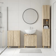 Set di armadietti da bagno in 3 pezzi DELFT Rovere Sonoma 3417461