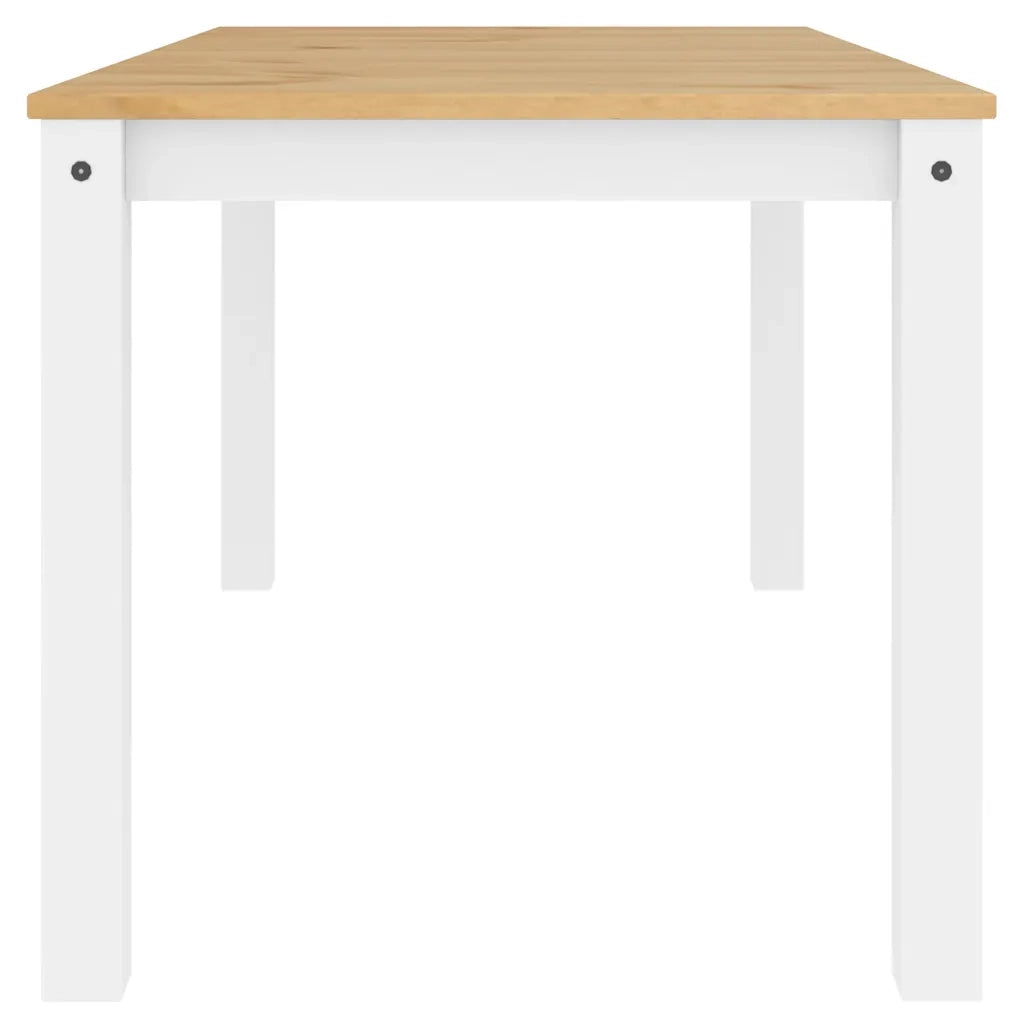 Tavolo da Pranzo Panama Bianco 160x80x75 cm Legno Massello Pino