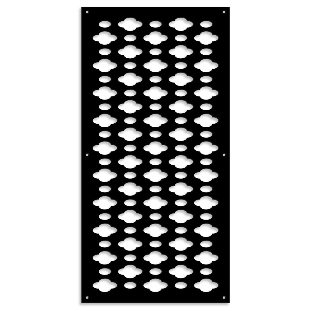 CLOUDS - Pannello in PVC traforato - Parasole Colore: nero, Misura: 73x148 cm