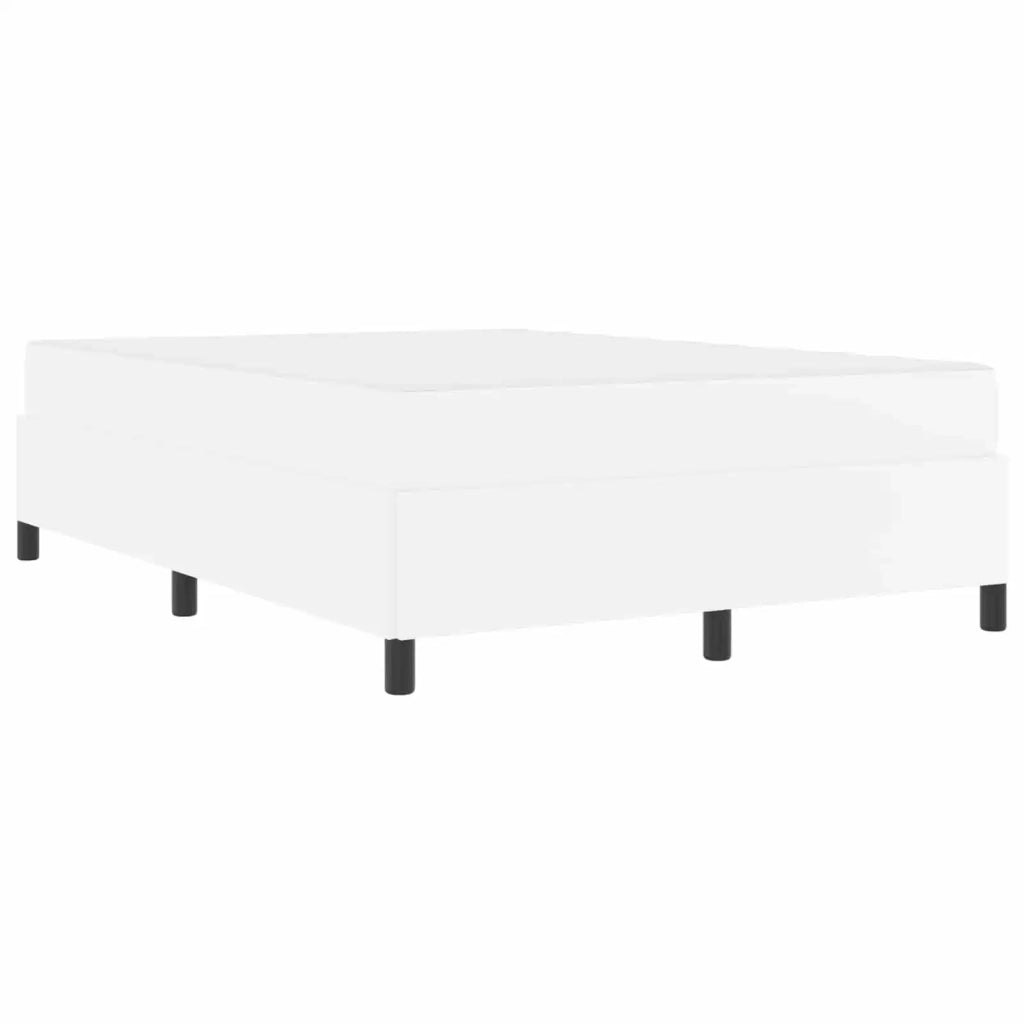 Struttura del letto con materasso Bianco 140 x 200 cm Tessuto