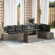 Set Divano da Giardino con cuscino 7 pcs Grigio 3349195