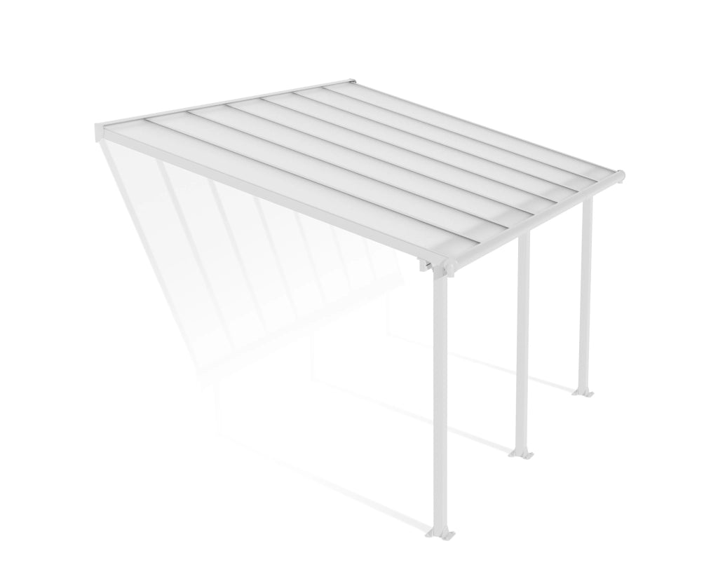 Pergola Addossata in Alluminio Olympia 3X4.3 m Bianco