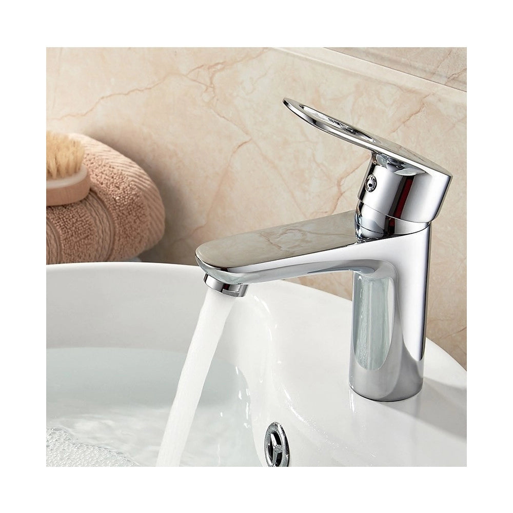 Trade Shop - Miscelatore Bagno Lavandino  5948 Piletta Scarico Filtro Fisso Doppio Foro -