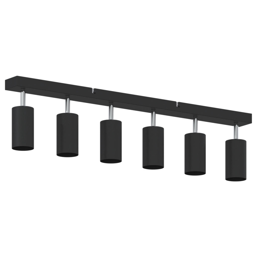 Faretti da soffitto 6 vie regolabili GU10 neri