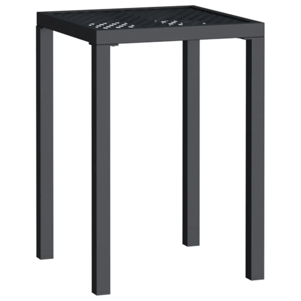 Tavolo da Giardino | Tavolino da esterno Antracite 50x50x72 cm Acciaio