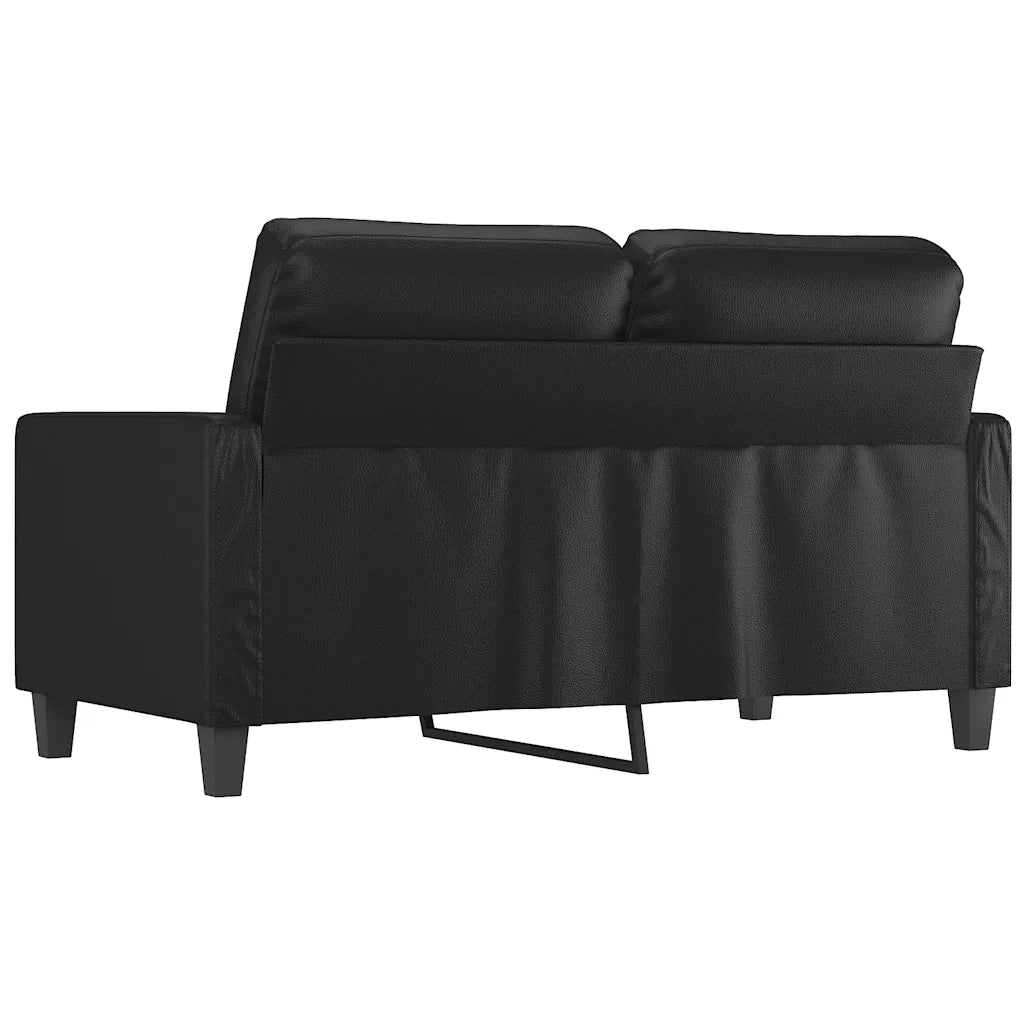 Divano | Divano da soggiorno | Sofa a 2 Posti Nero 120 cm in Similpelle