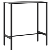 Tavolino da Giardino | Tavolo da Bar Nero 100x50x110cm in Acciaio Verniciato a Polvere