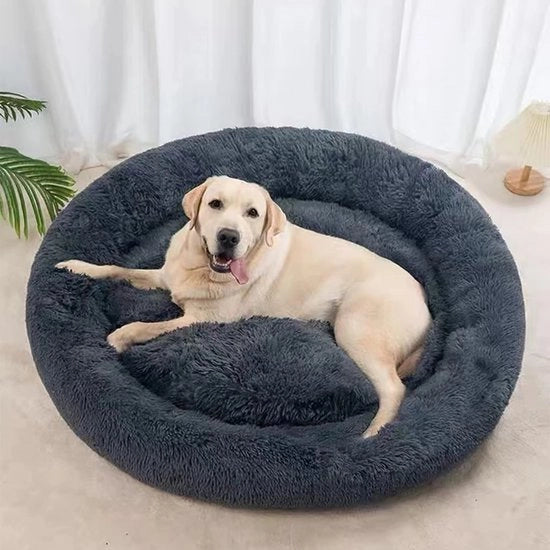 Letto per Cani in Materiale Rond e Soft per Piccoli, Medi e Grandi Cani, 80cm, Lavabile, con Fondino Antiscivolo