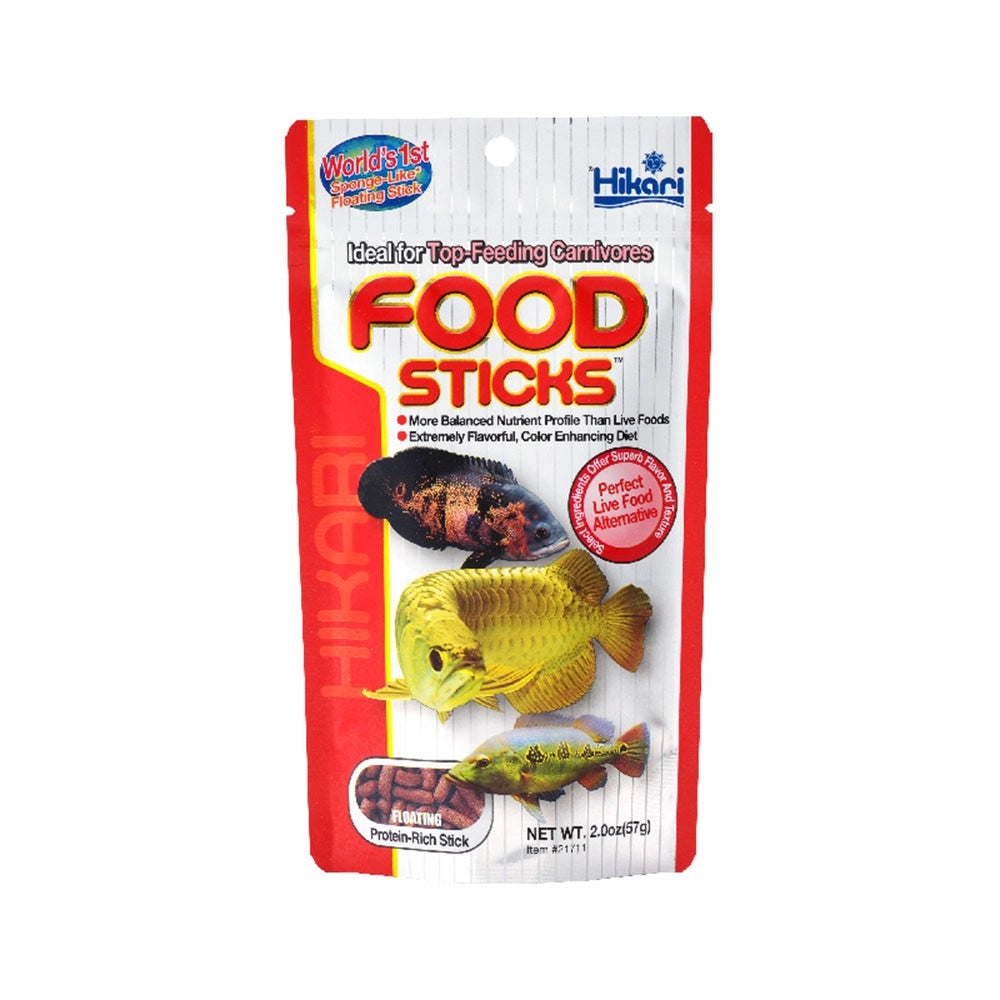 Hikari FoodSticks - sticks galleggianti specifici per Arowana e altri pesci carnivori Formato: 57 gr