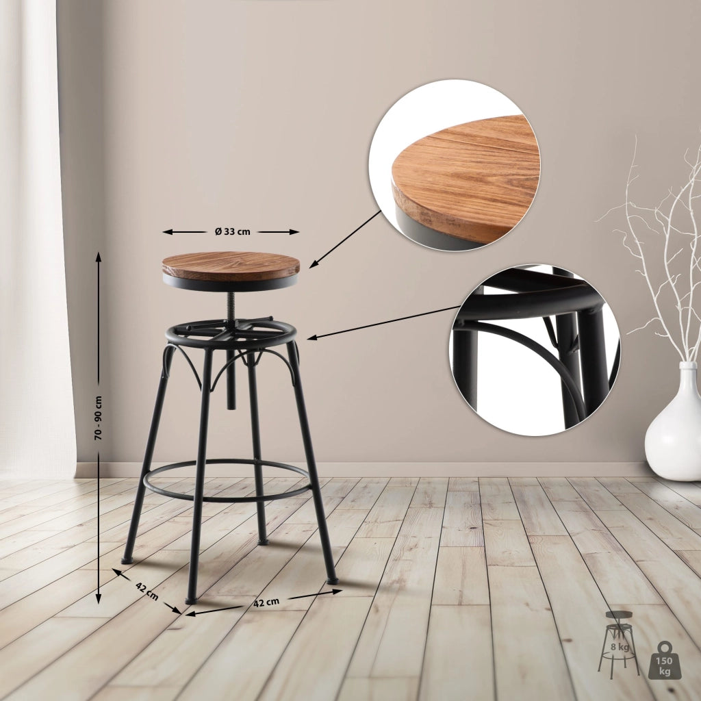 Set di 2 sgabelli da bar Beam 2