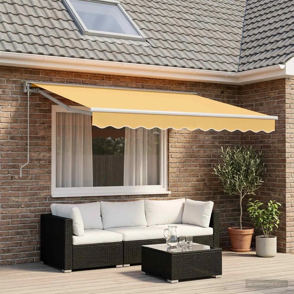 Tenda retrattile manuale Sabbia 4,5 × 3,5 m 3426292