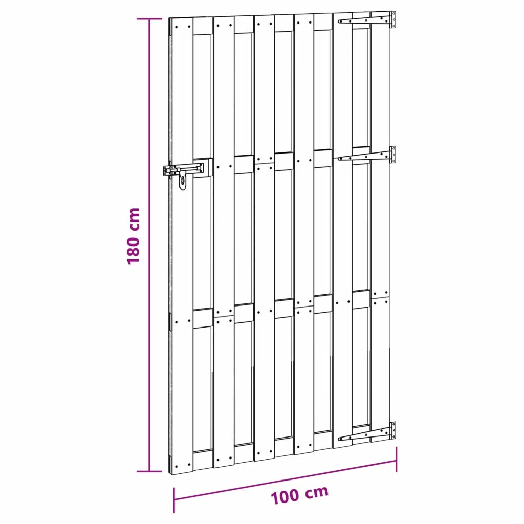 Cancello da giardino 100 x 180 cm WPC e Alluminio Marrone CFW8047867