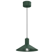 Lampada a sospensione Nox verde cono E27 Luminex