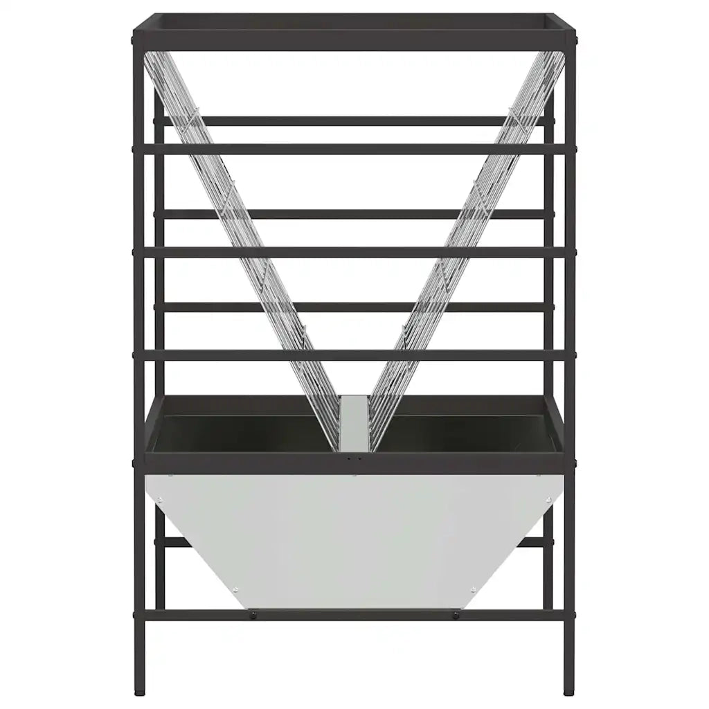 Mangiatore per Bestiame Argento 100 x 60 x 90 cm 874659