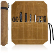 Rullo di Cucina - Tasca Multifunzionale a 7 Comparti - Marrone - Ideale per Accessori di Cucina