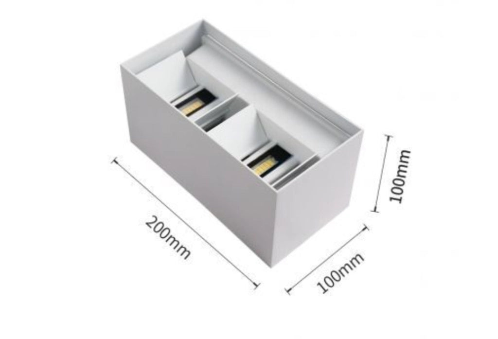 Applique LED da Esterno 24W doppio Fascio Luminoso up down Regolabile IP65 luce calda 3000K
