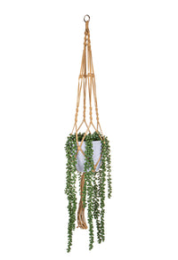 Pianta Artificiale Sedum con Pot da Appendere Ø 14 H 110 cm