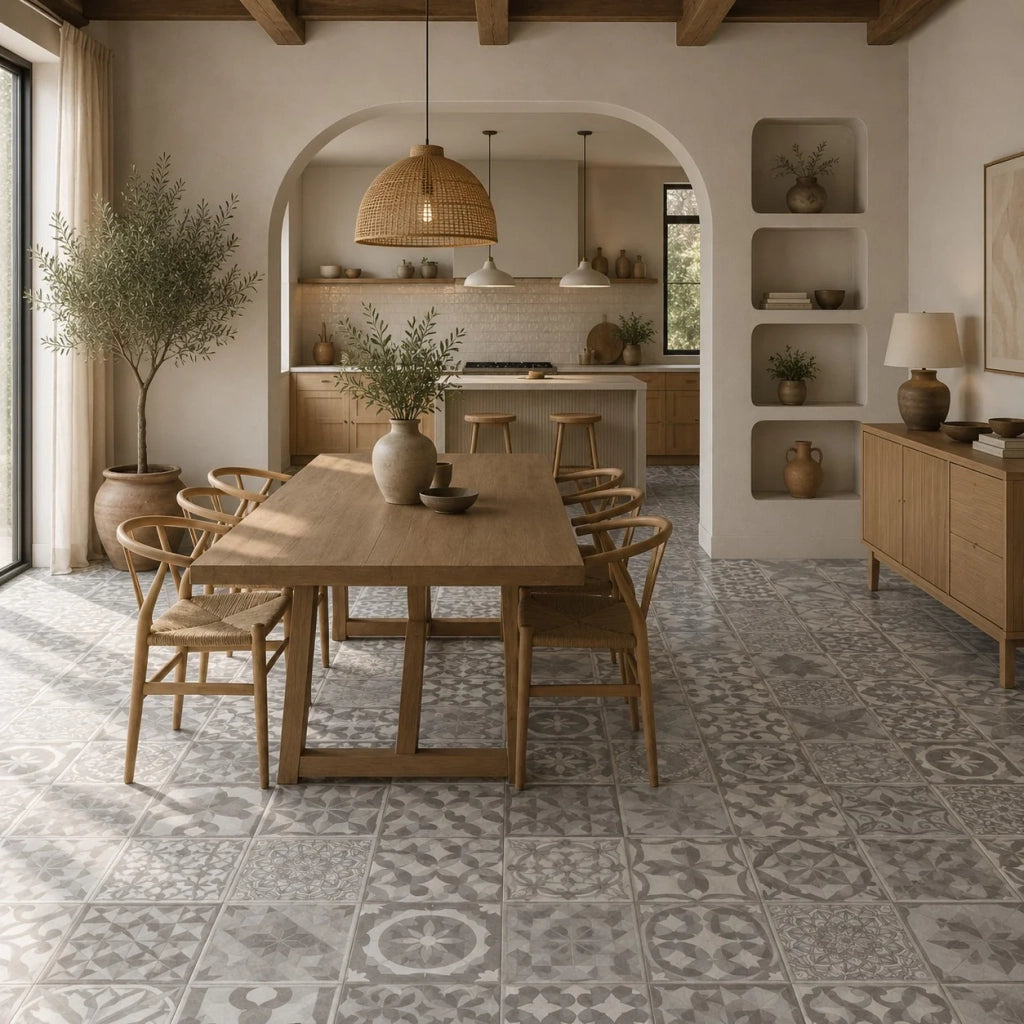 Piastrelle Autoadesive PVC Divina Home Effetto Maiolica Vintage, Set 22 Pz per 2 mq, Spessore 0,15 cm, 30,4x30,4 cm - Stile Decorativo e Versatile