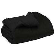 Piumone | Duvet Invernale Trapuntato Nero 220 x 260 cm Microfibra