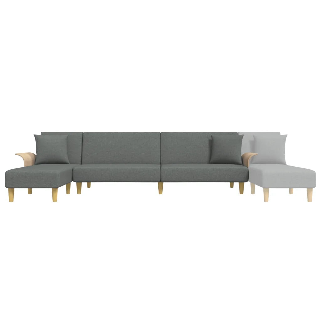Divano Letto a L Grigio Scuro 279x140x70 cm in Tessuto 3157212
